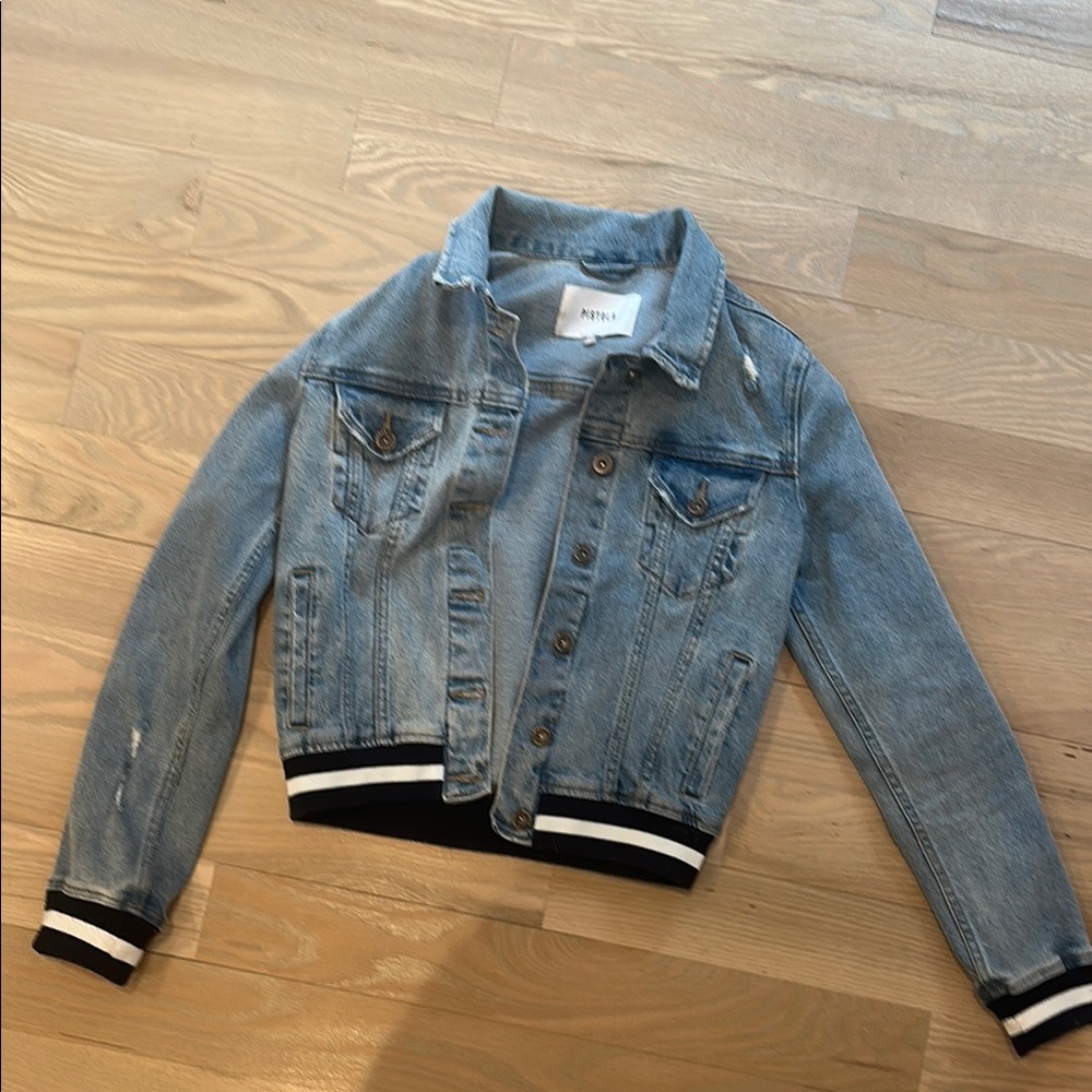 Pistola Denim Jacket with Striped Hem